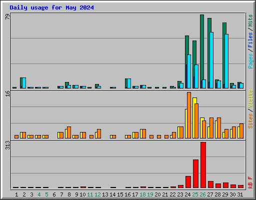 Daily usage for May 2024