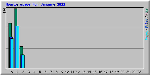 Hourly usage for January 2022