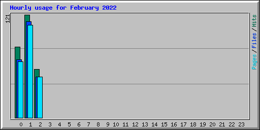 Hourly usage for February 2022