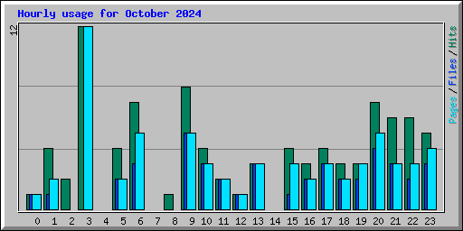 Hourly usage for October 2024