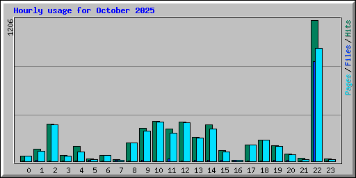 Hourly usage for October 2025