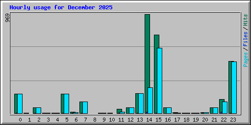 Hourly usage for December 2025