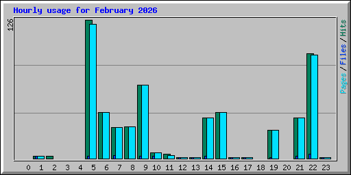 Hourly usage for February 2026