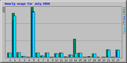 Hourly usage for July 2026