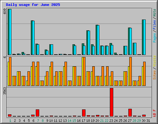 Daily usage for June 2025