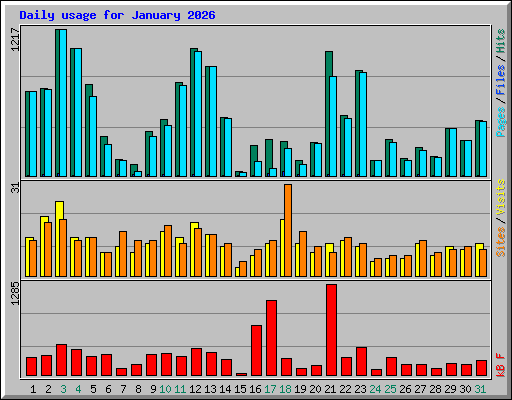 Daily usage for January 2026