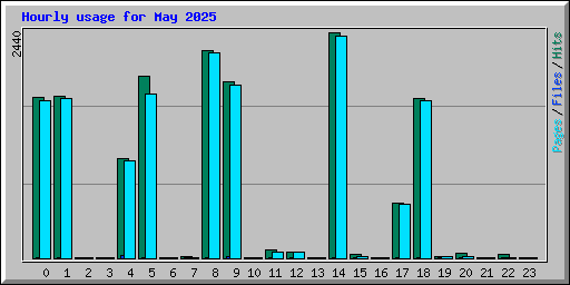 Hourly usage for May 2025
