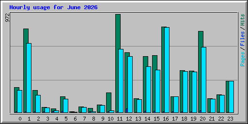 Hourly usage for June 2026