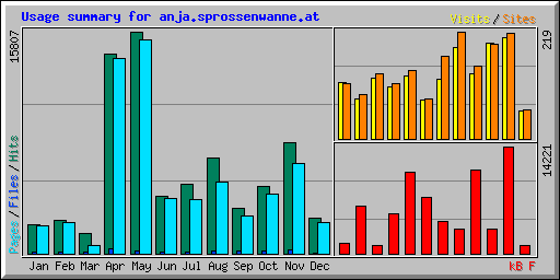 Usage summary for anja.sprossenwanne.at