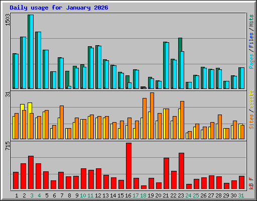 Daily usage for January 2026