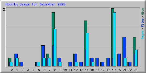 Hourly usage for December 2020