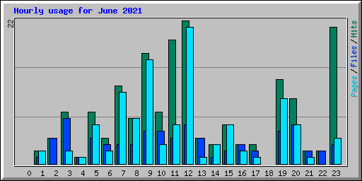 Hourly usage for June 2021