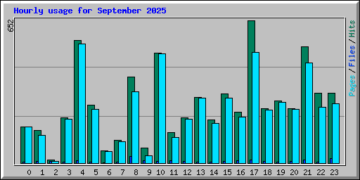 Hourly usage for September 2025