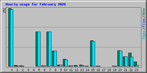 Hourly usage for February 2026
