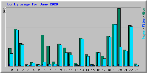 Hourly usage for June 2026