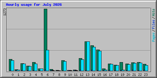 Hourly usage for July 2026