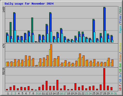 Daily usage for November 2024