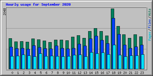 Hourly usage for September 2020