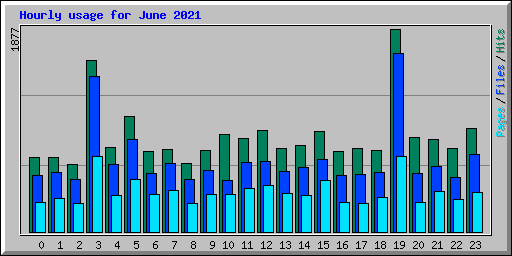 Hourly usage for June 2021