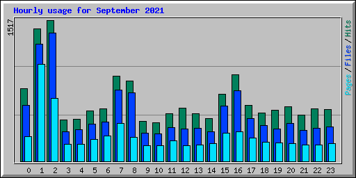 Hourly usage for September 2021