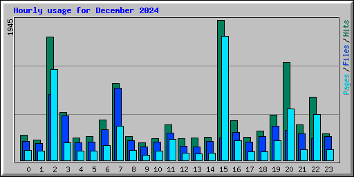Hourly usage for December 2024