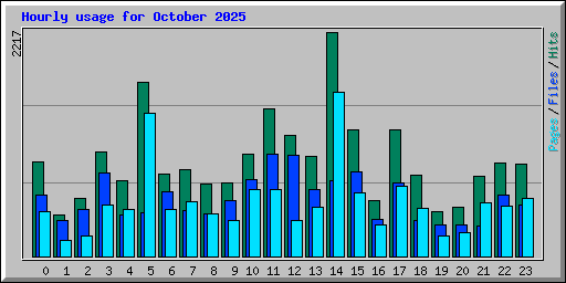 Hourly usage for October 2025