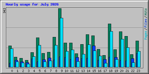 Hourly usage for July 2026