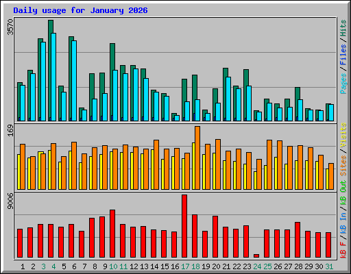 Daily usage for January 2026