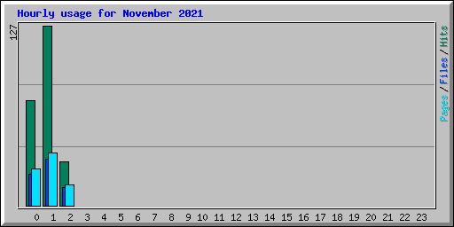 Hourly usage for November 2021