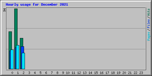 Hourly usage for December 2021