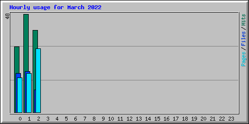 Hourly usage for March 2022