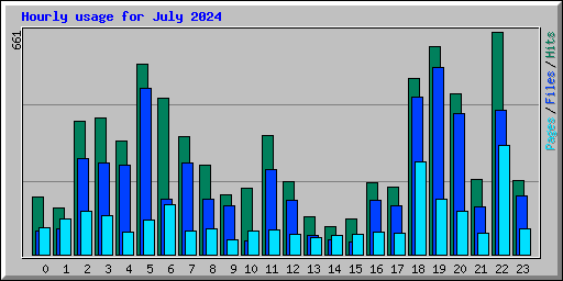 Hourly usage for July 2024