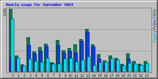 Hourly usage for September 2024