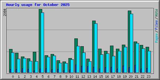 Hourly usage for October 2025