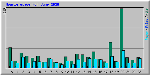 Hourly usage for June 2026
