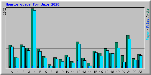 Hourly usage for July 2026