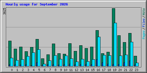 Hourly usage for September 2026